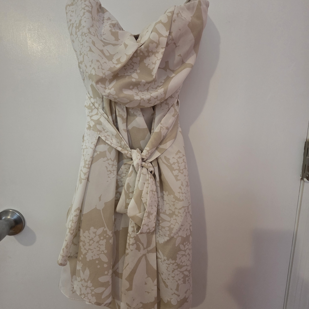 Express Cream Floral Dress